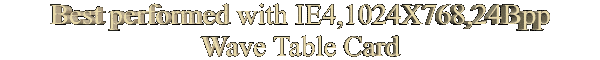 Best Performed in 1024x768,24Bpp and a Wave Table Card